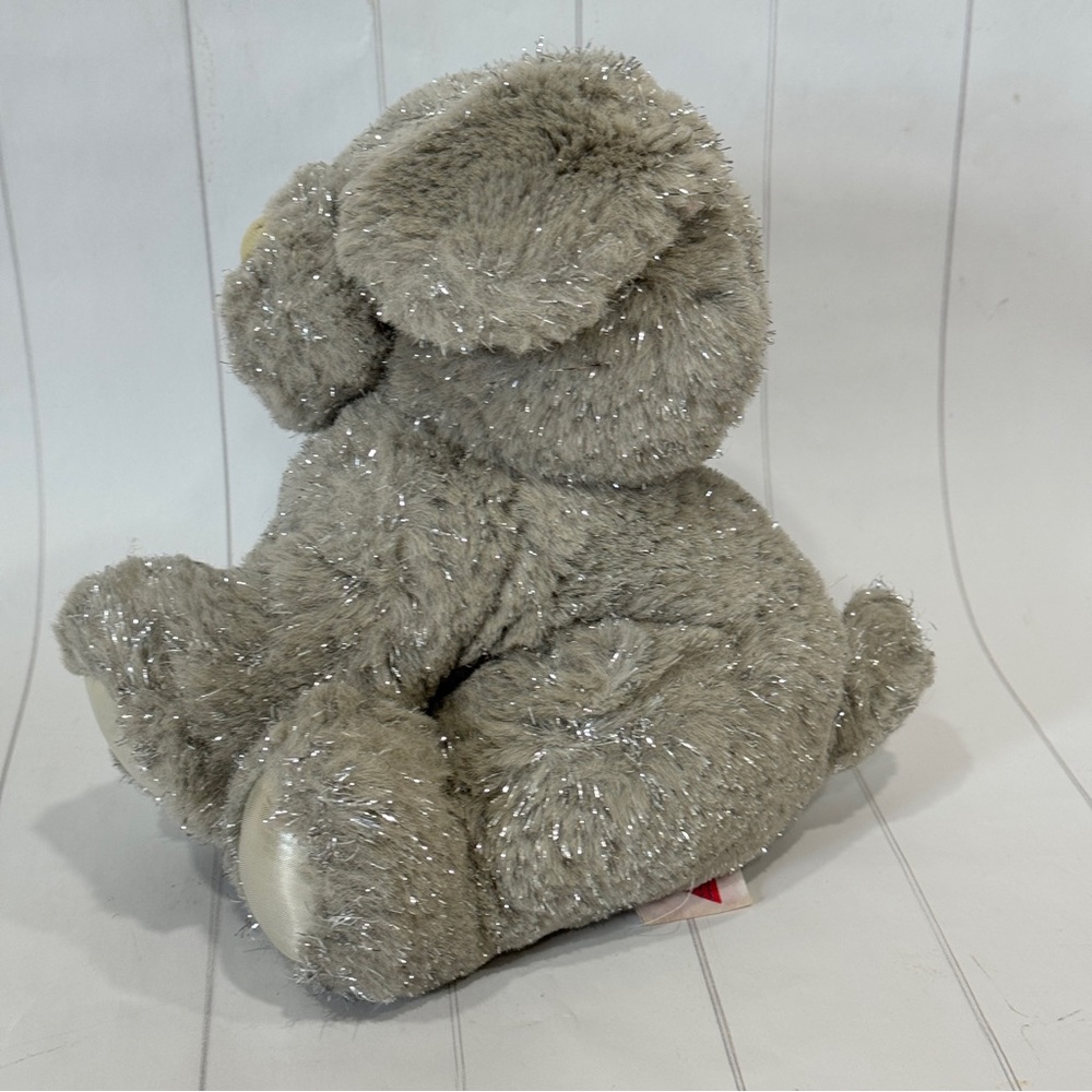 VTG 80s Dakin 1988 Sparkly Gray Puppy Dog Plush Stuffed Animal 9" Girls Toy - Picture 3 of 7